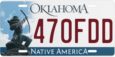 OK license plate 470FDD