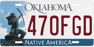OK license plate 470FGD