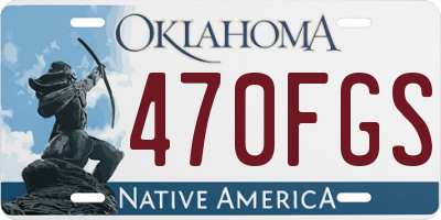 OK license plate 470FGS