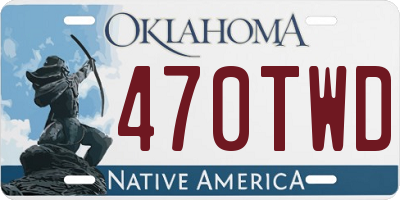 OK license plate 470TWD