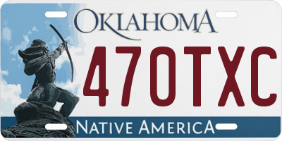 OK license plate 470TXC