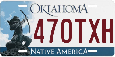 OK license plate 470TXH