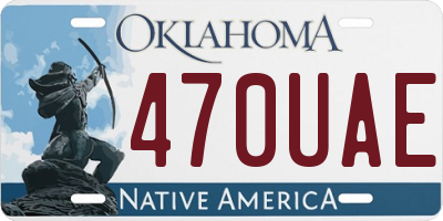 OK license plate 470UAE