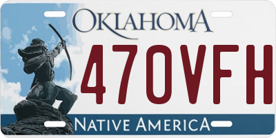 OK license plate 470VFH