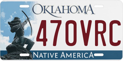OK license plate 470VRC