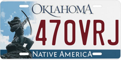 OK license plate 470VRJ
