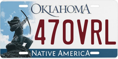 OK license plate 470VRL