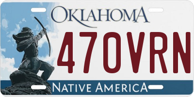 OK license plate 470VRN