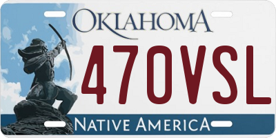 OK license plate 470VSL