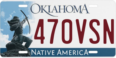 OK license plate 470VSN