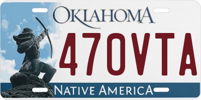 OK license plate 470VTA