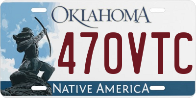 OK license plate 470VTC