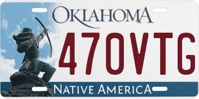 OK license plate 470VTG