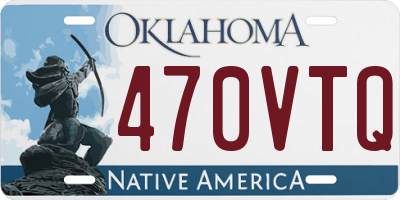 OK license plate 470VTQ