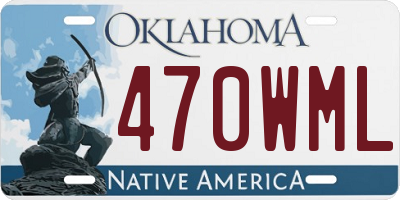 OK license plate 470WML