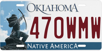 OK license plate 470WMW