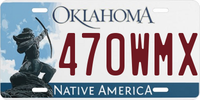OK license plate 470WMX