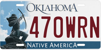 OK license plate 470WRN