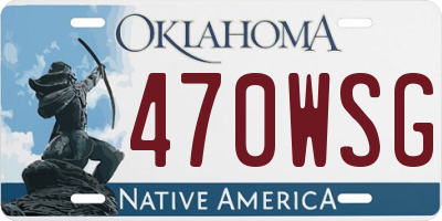 OK license plate 470WSG