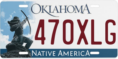 OK license plate 470XLG