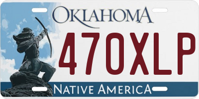 OK license plate 470XLP