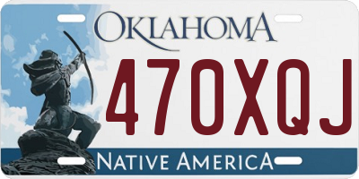 OK license plate 470XQJ