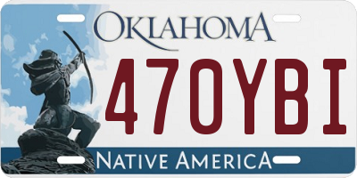 OK license plate 470YBI