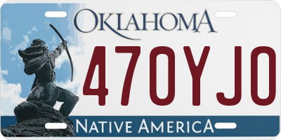 OK license plate 470YJO