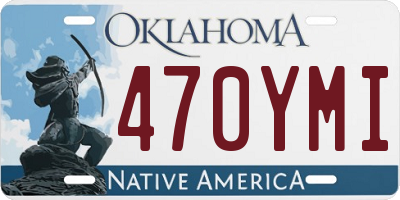OK license plate 470YMI