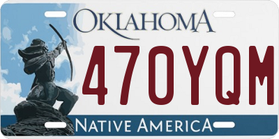OK license plate 470YQM