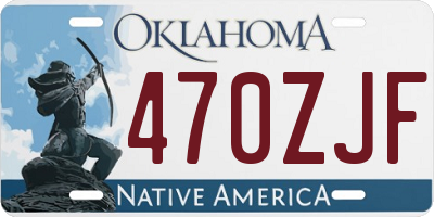 OK license plate 470ZJF