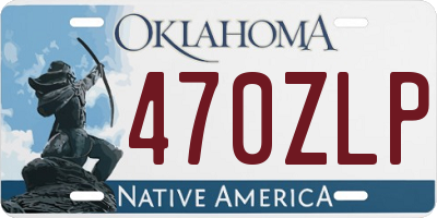 OK license plate 470ZLP