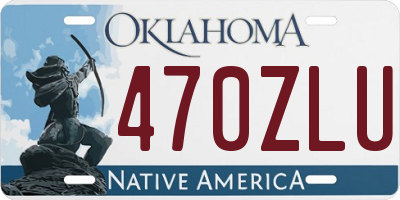 OK license plate 470ZLU