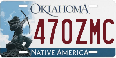 OK license plate 470ZMC