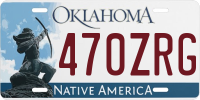 OK license plate 470ZRG