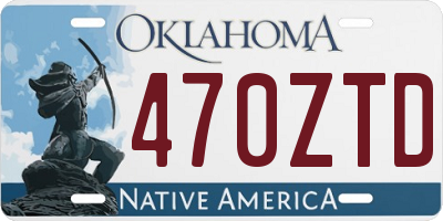 OK license plate 470ZTD