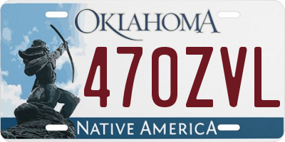 OK license plate 470ZVL