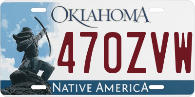 OK license plate 470ZVW