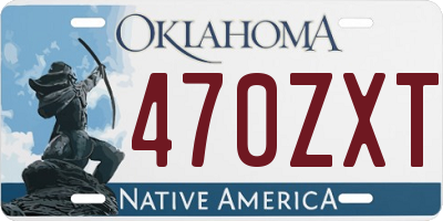 OK license plate 470ZXT
