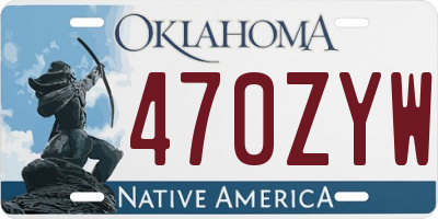 OK license plate 470ZYW