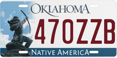 OK license plate 470ZZB