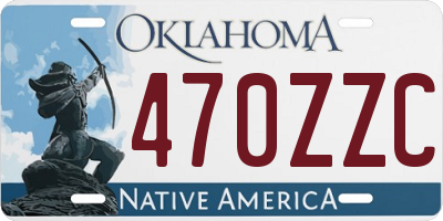 OK license plate 470ZZC