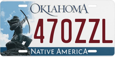 OK license plate 470ZZL