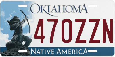 OK license plate 470ZZN