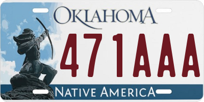 OK license plate 471AAA