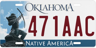 OK license plate 471AAC