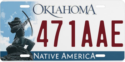 OK license plate 471AAE
