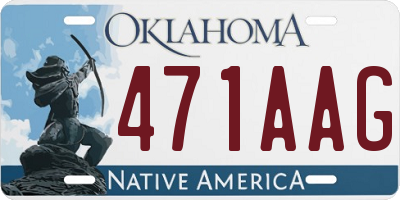 OK license plate 471AAG