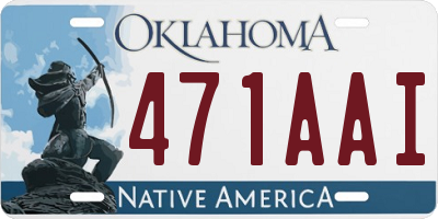 OK license plate 471AAI