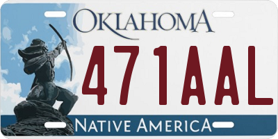 OK license plate 471AAL